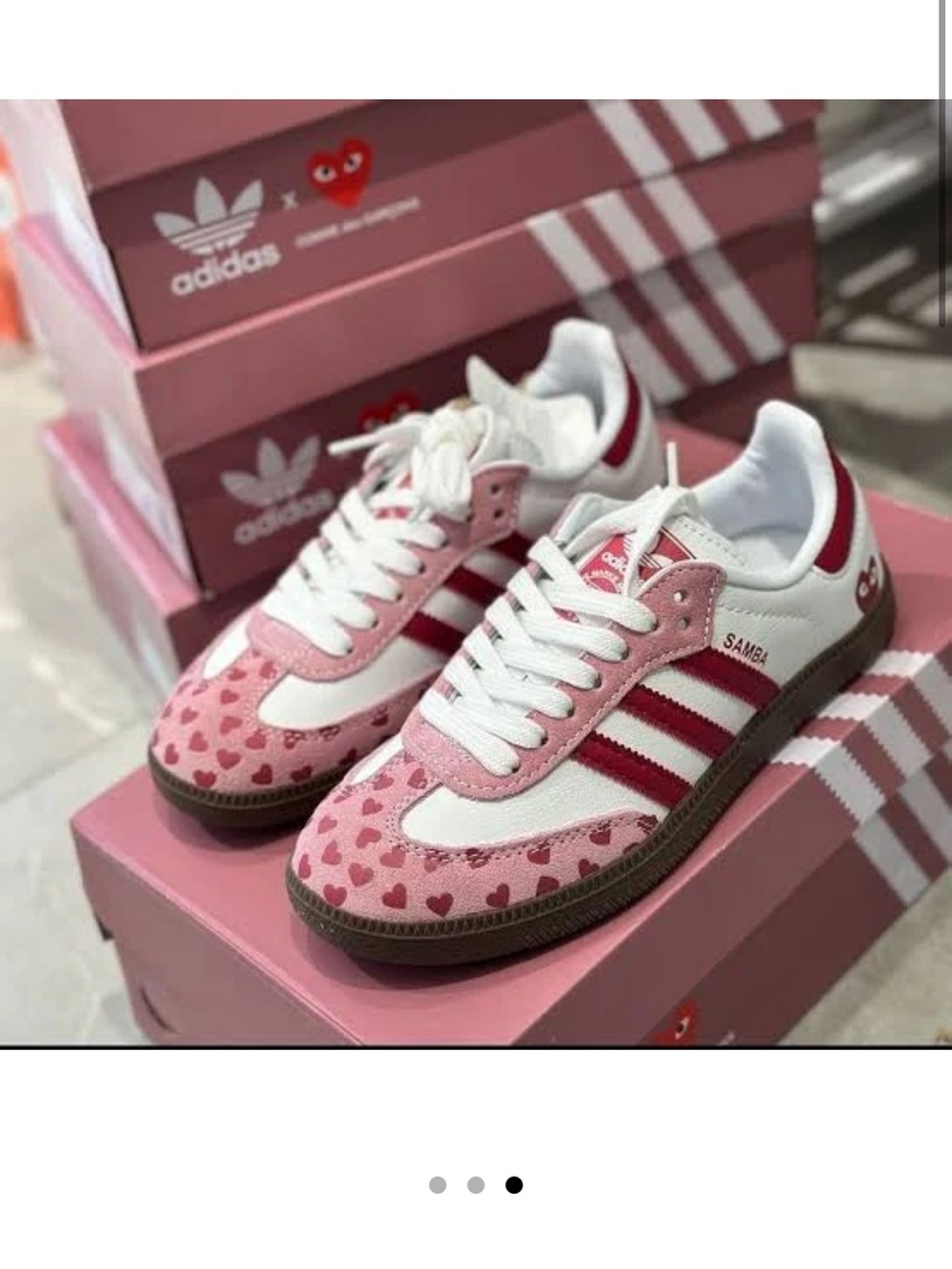 NEW NWT Adidas Samba CDG Heart Edition Sneakers 7 Euro 39